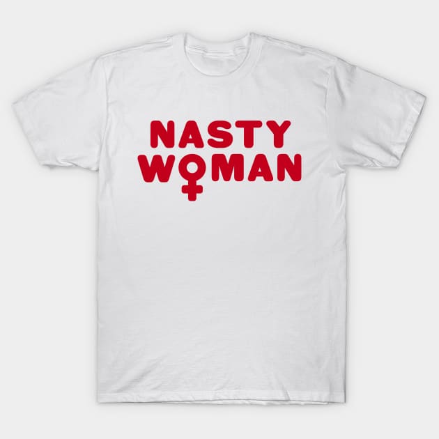 Nasty Woman Feminist Symbol T-Shirt by lukassfr